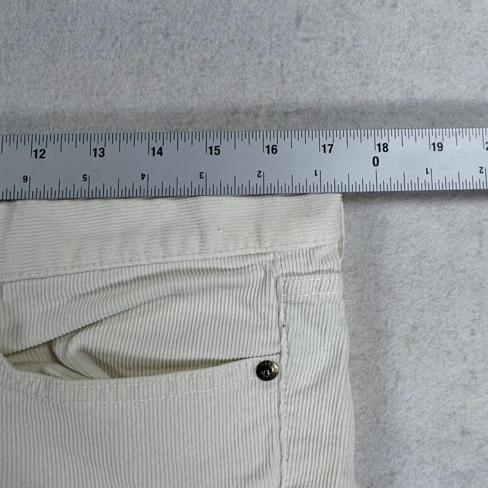 J.Crew Womens Cream Corduroy Slim Fit Pants Size 31 Off White Cotton‎ Blend
